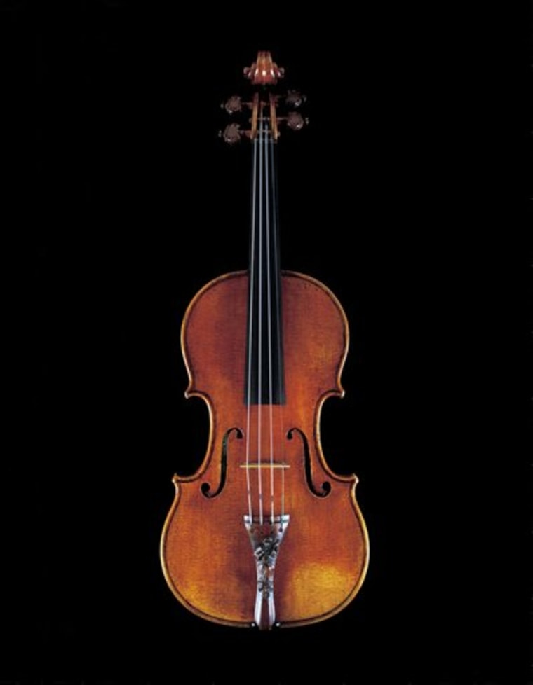 In this photo taken in 2008 and released by Nippon Music Foundation, "Lady Blunt," a 1721 Stradivarius violin, is shown in Tokyo. 